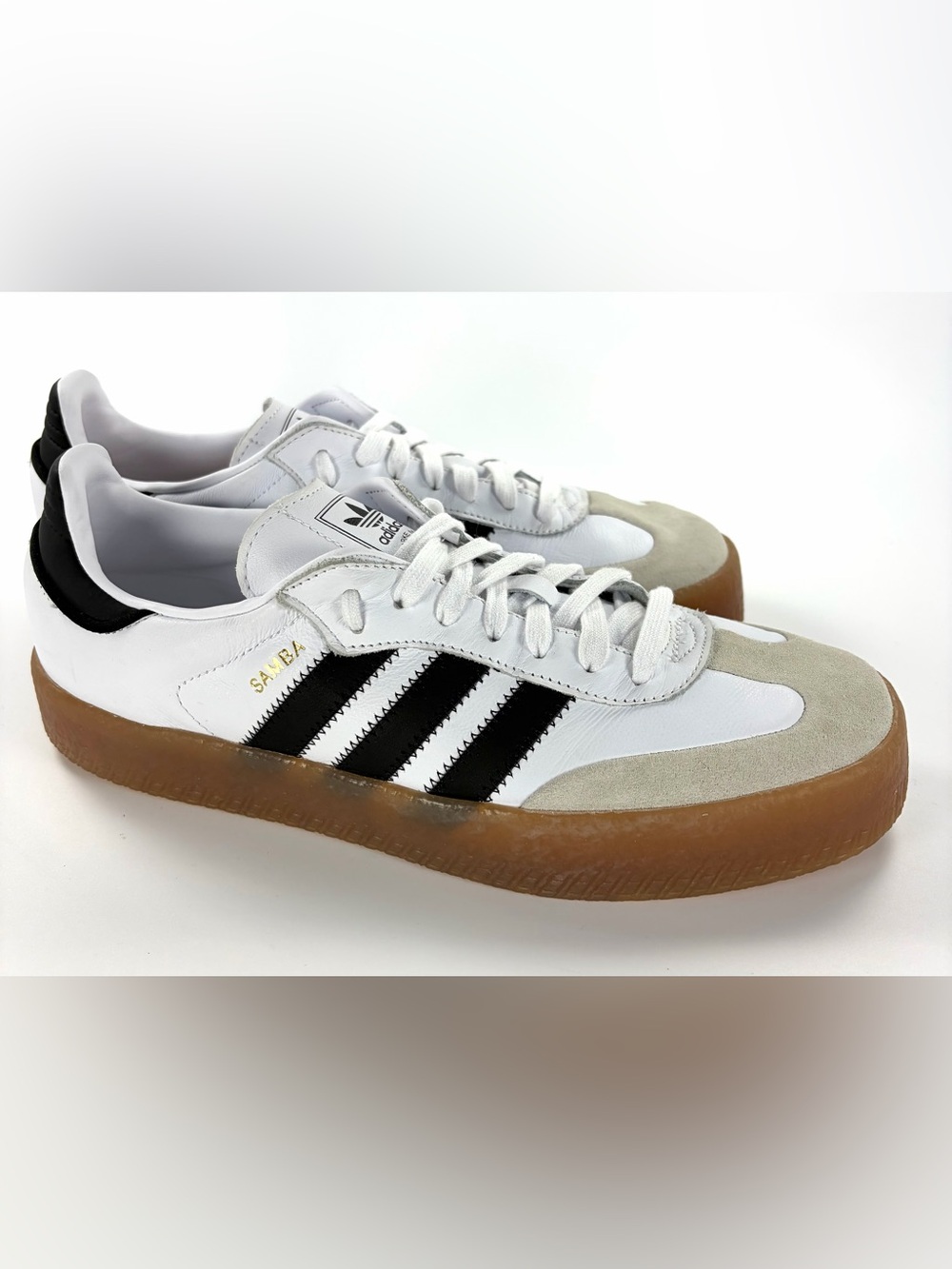 Adidas Samba XLG JI1349 White Black Gum Leather Sneakers Men’s 11